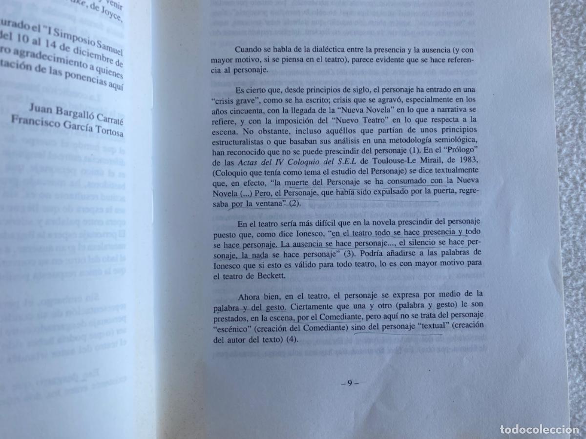 Libros de segunda mano: SAMUEL BECKETT: PALABRA Y SILENCIO - Foto 5