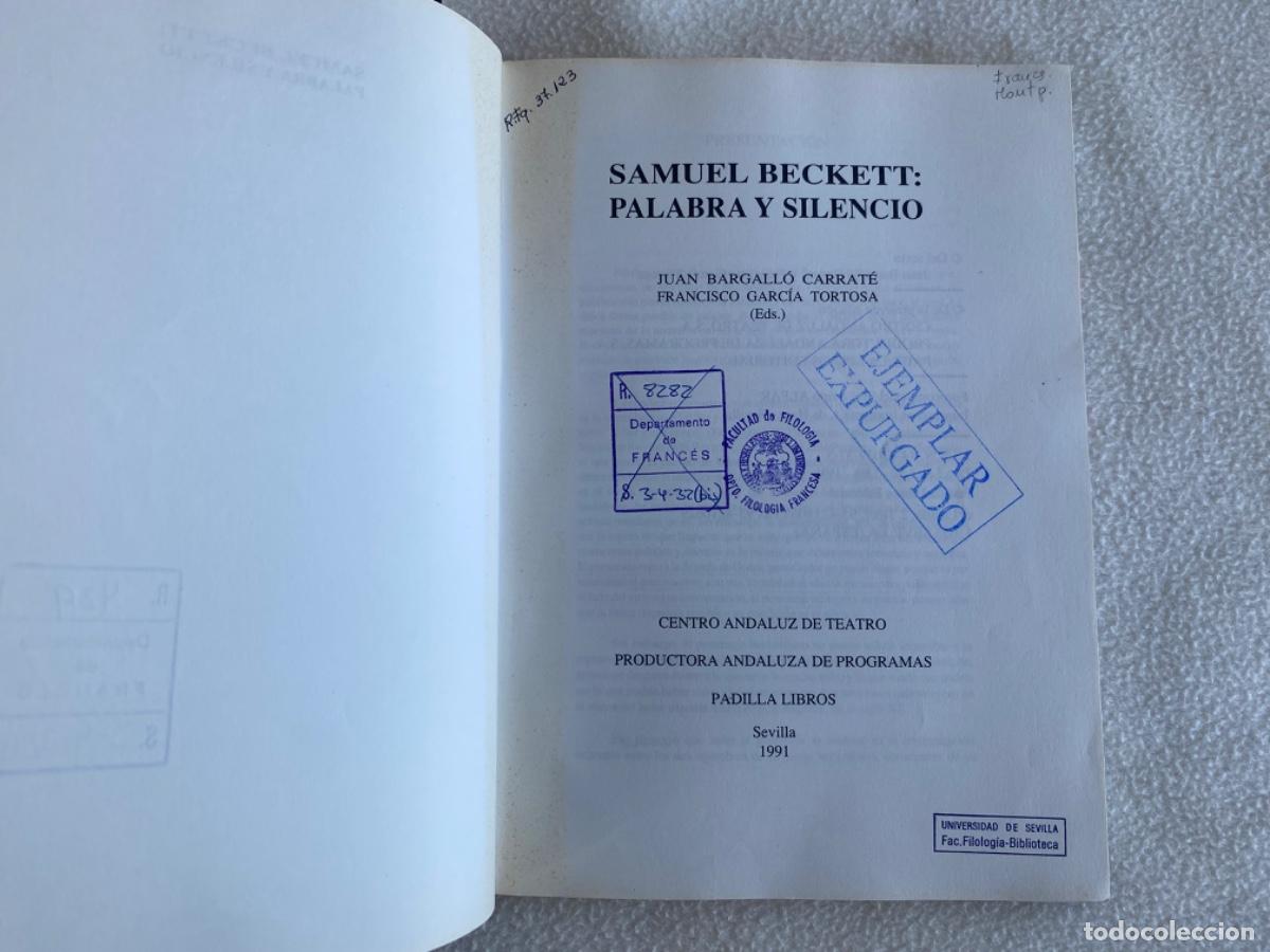 Libros de segunda mano: SAMUEL BECKETT: PALABRA Y SILENCIO - Foto 6
