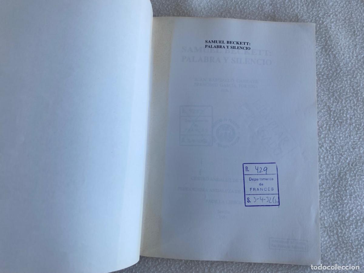 Libros de segunda mano: SAMUEL BECKETT: PALABRA Y SILENCIO - Foto 7