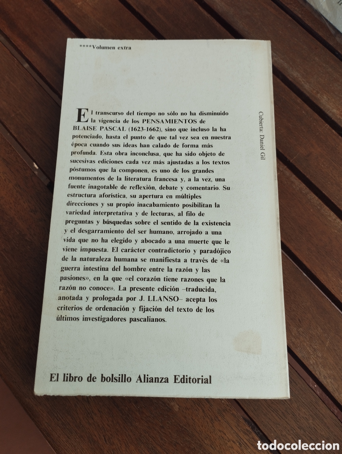 Libros de segunda mano: BLAISE PASCAL: PENSAMIENTOS ED. ALIANZA 1981 FILOSOFIA - Foto 2