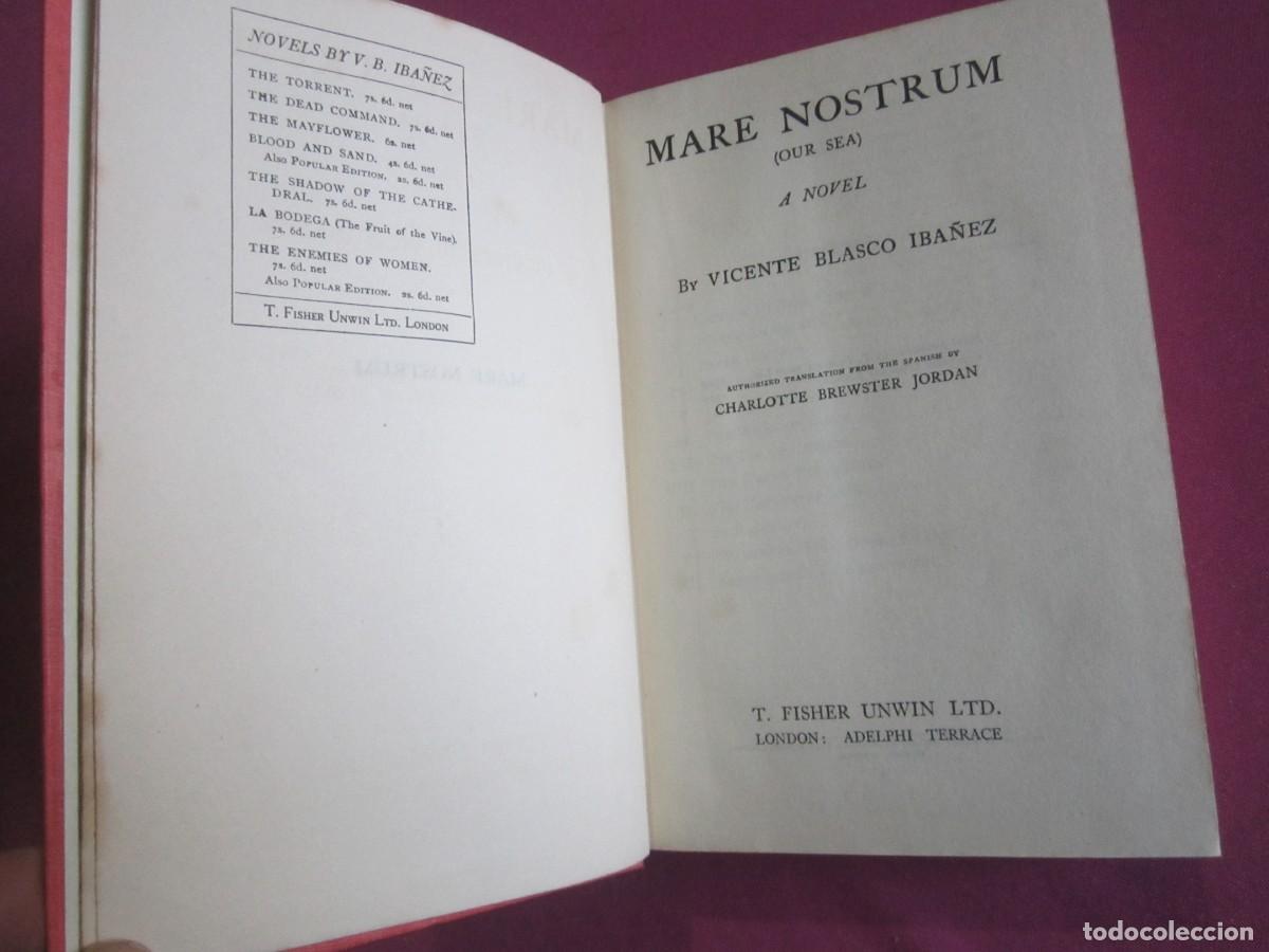 Libros de segunda mano: MARE NOSTRUM BLASCO IBA&Ntilde;EZ EDICION EN INGLES 1925 P2 7 - Foto 4