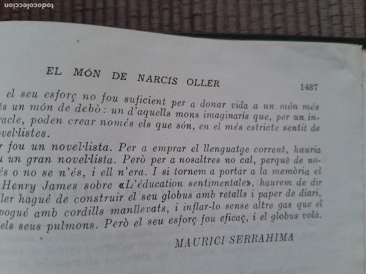 Libros de segunda mano: OBRES COMPLETES. NARCIS OLLER. EDITORIAL SELECTA 1948. PRIMERA EDICIO. - Foto 7