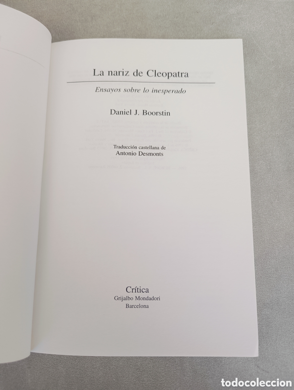 Libros de segunda mano: La nariz de Cleopatra. Daniel J. Boorstin. - Foto 4