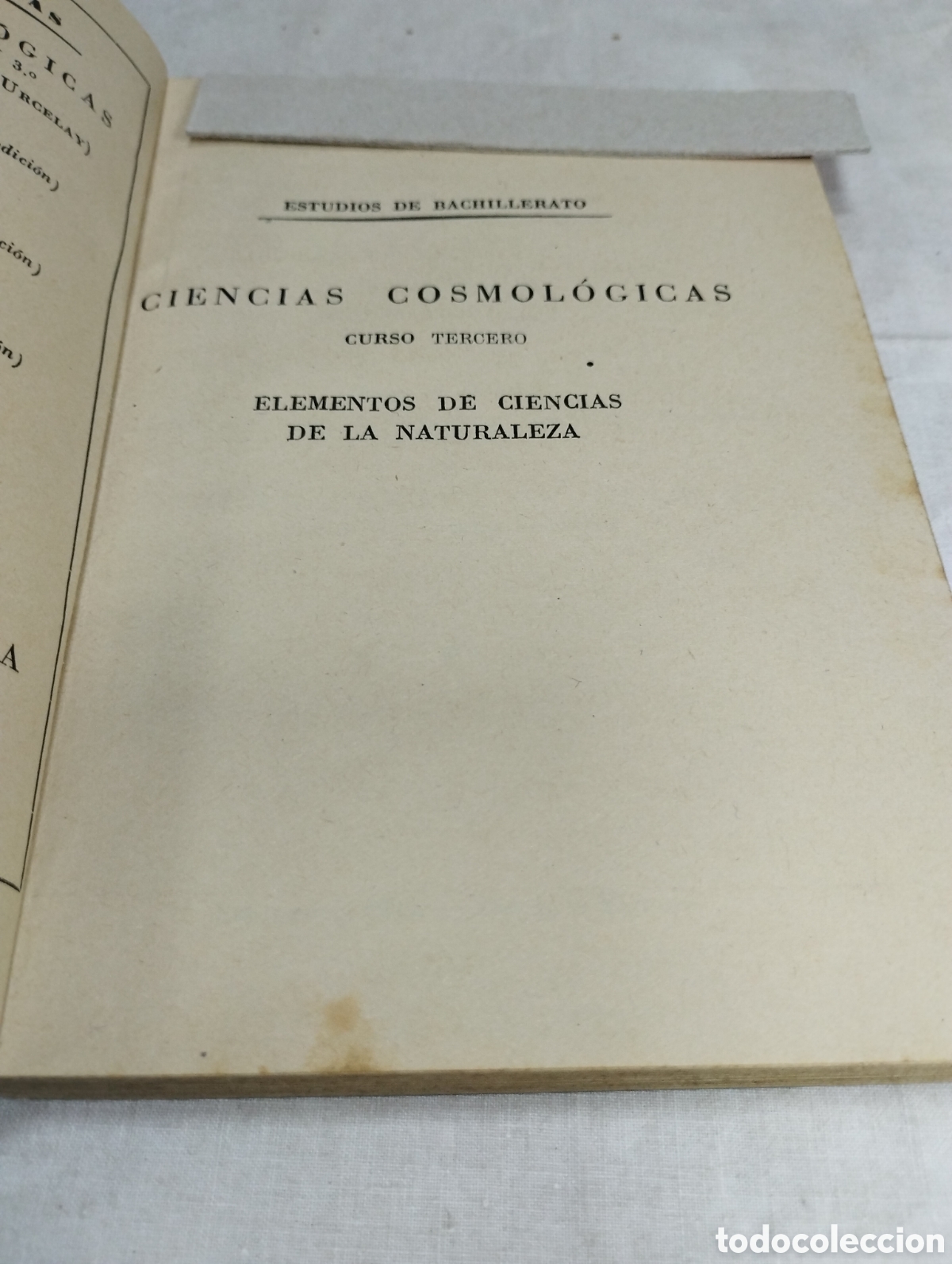 Libros de segunda mano: Ciencias cosmol&oacute;gicas. E. Moreno y J. Cuesta, 1939 - Foto 2