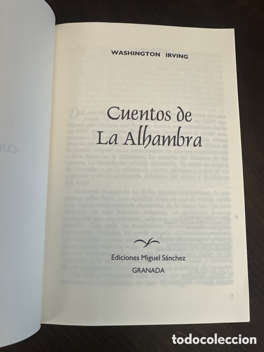 Libros de segunda mano: CUENTOS DE ALHAMBRA (WASHINGTON IRVING) - Foto 2