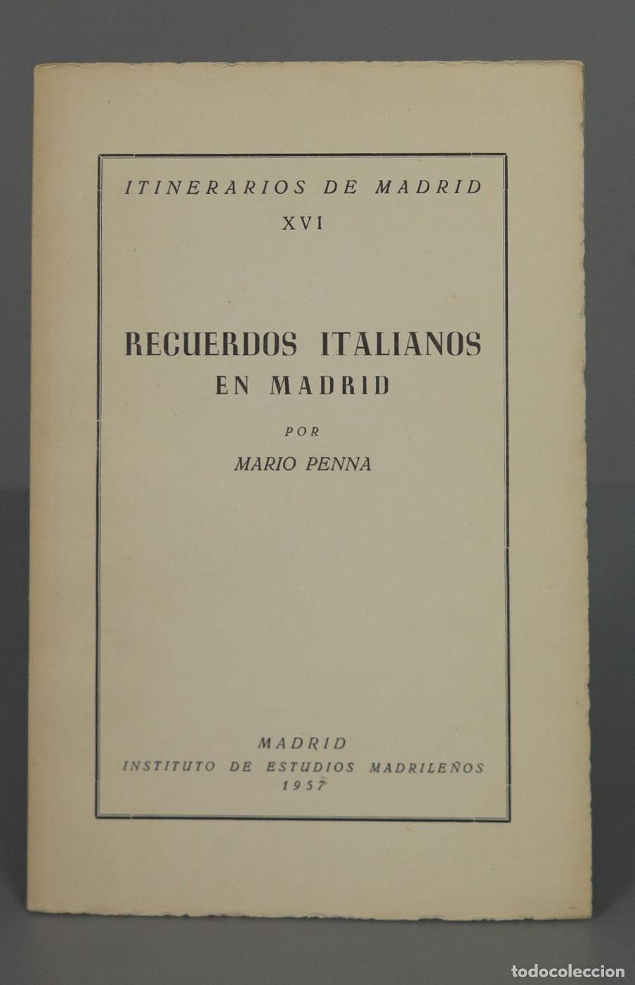 Gebrauchte B&uuml;cher: RECUERDOS ITALIANOS EN MADRID POR MARIO PENNA