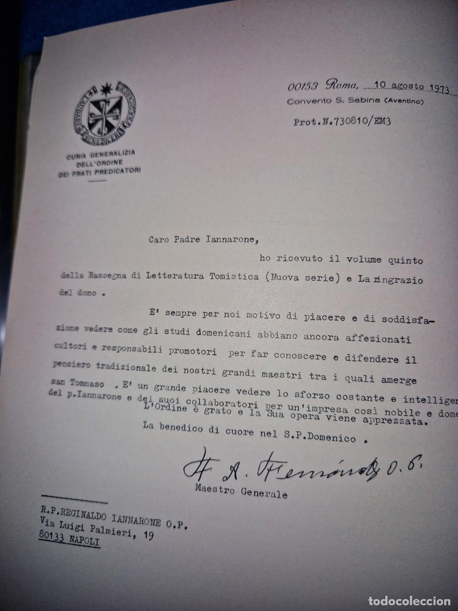 Libros de segunda mano: RASSEGNA DI LETTERATURA TOMISTICA - Foto 4