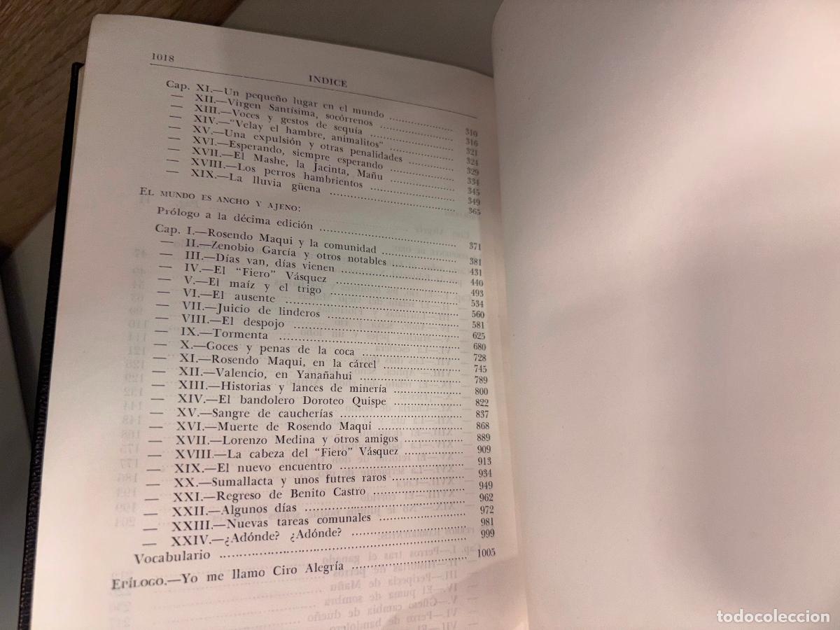 Libros de segunda mano: CIRO ALEGR&Iacute;A - NOVELAS COMPLETAS - ED. AGUILAR - Foto 8