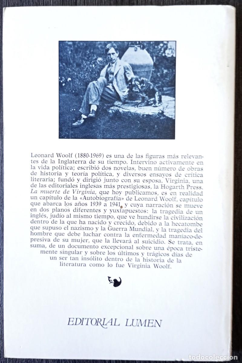 Libros de segunda mano: Leonard Woolf . La muerte de Virginia . Lumen - Foto 2