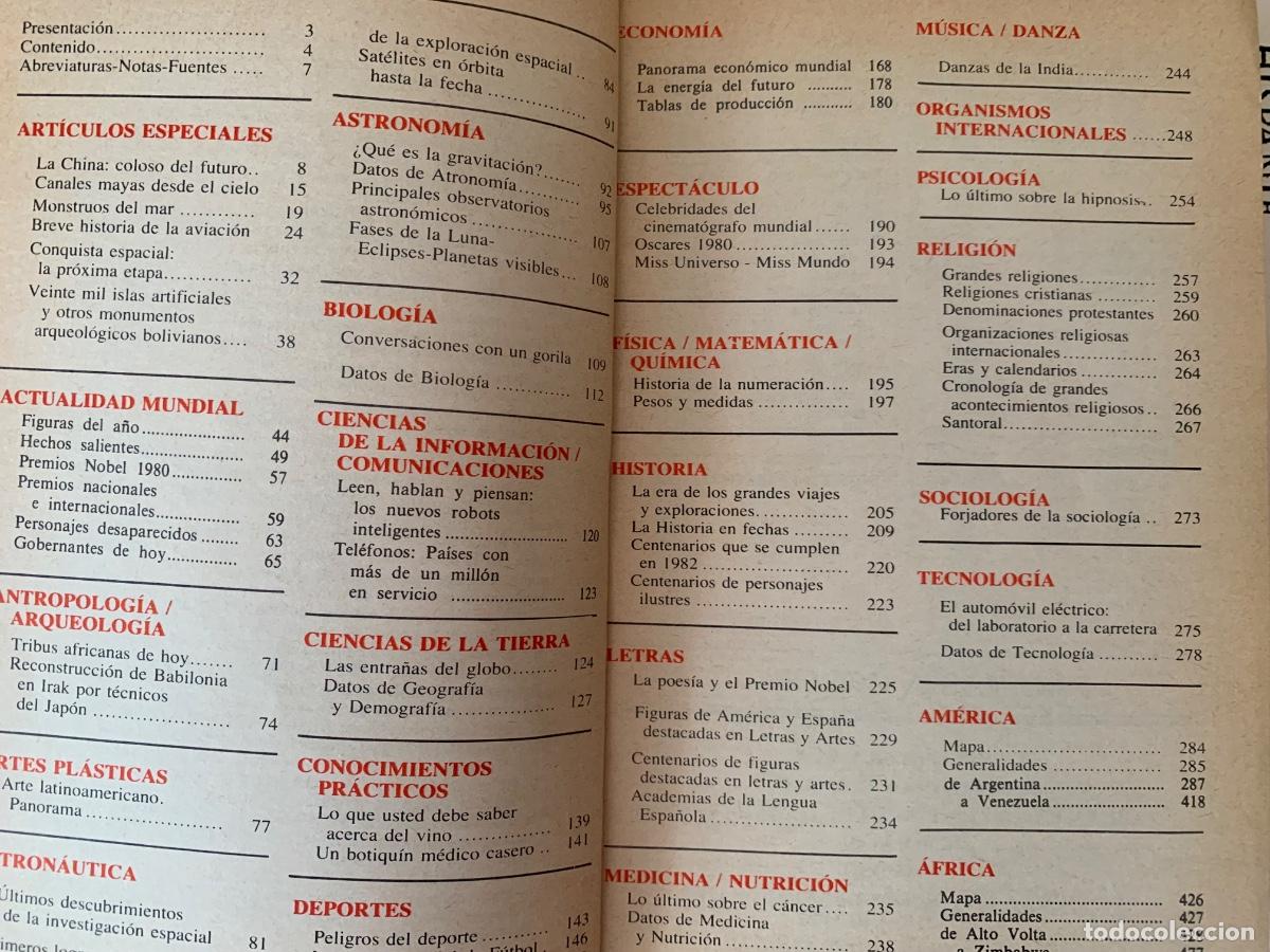 Libros de segunda mano: Almanaque mundial 1982 (Bols 25) - Foto 3
