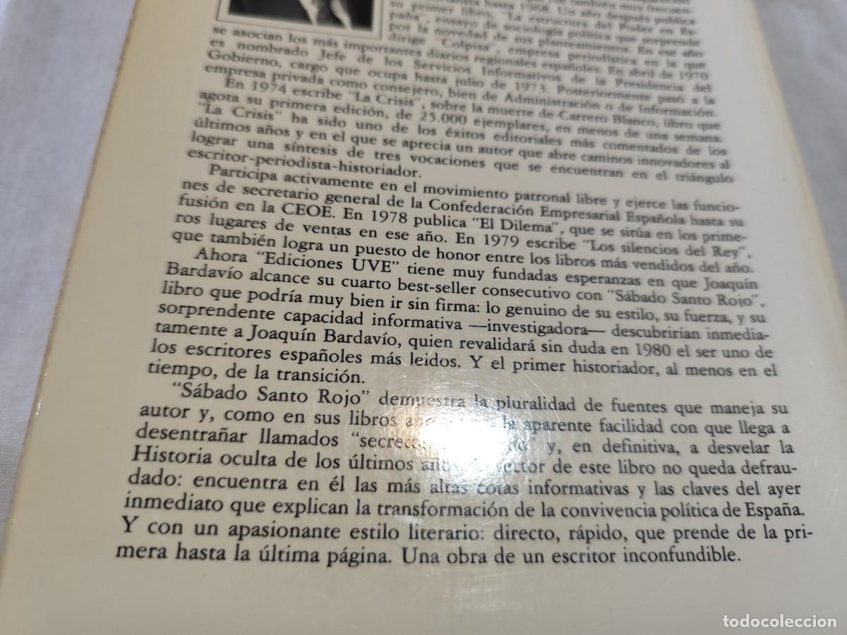 Libros de segunda mano: SABADO SANTO ROJO / JOAQUIN BARDAVIO / SUX 13 / UVE - Foto 5