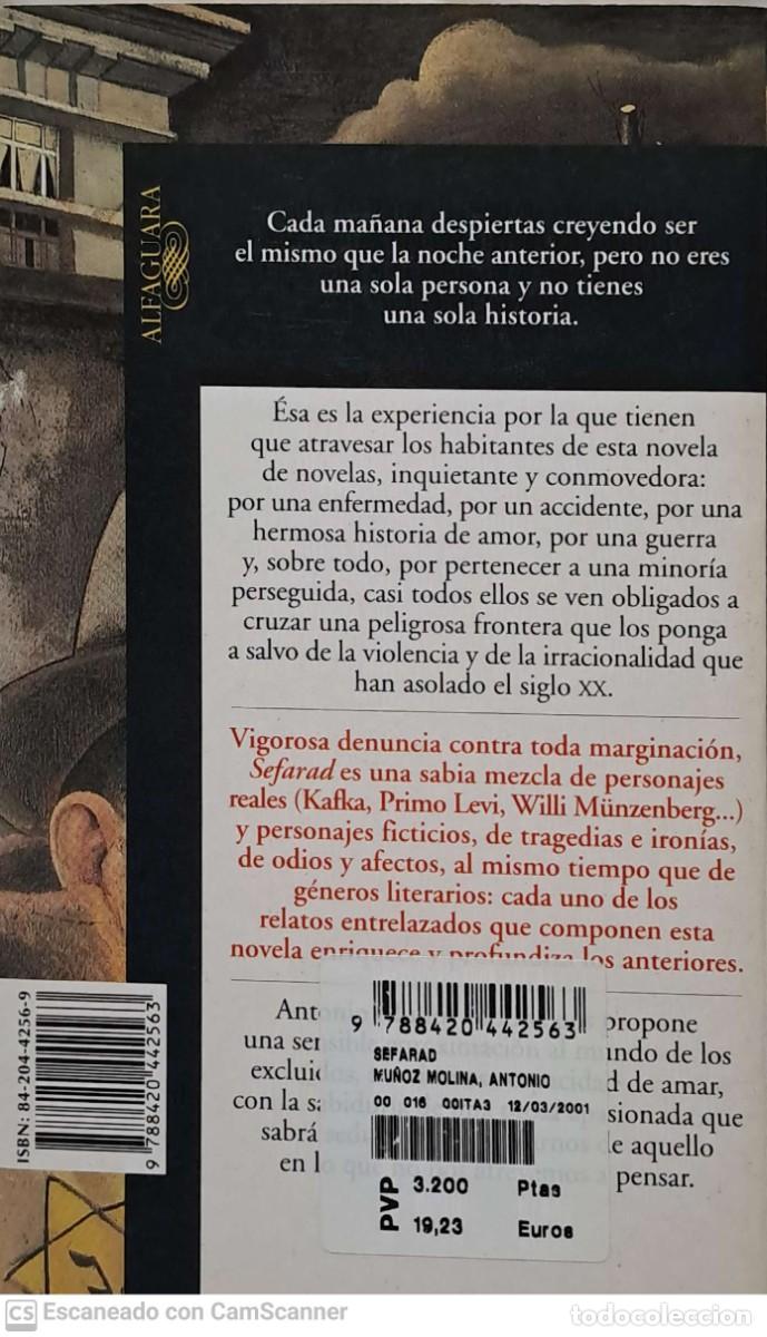 Libros de segunda mano: Sefarad - Antonio Mu&ntilde;oz molina - Foto 2