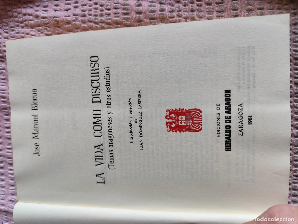 Libros de segunda mano: LA VIDA COMO DISCURSO / JOSE MANUEL BLECUA / EVA 253 - Foto 6