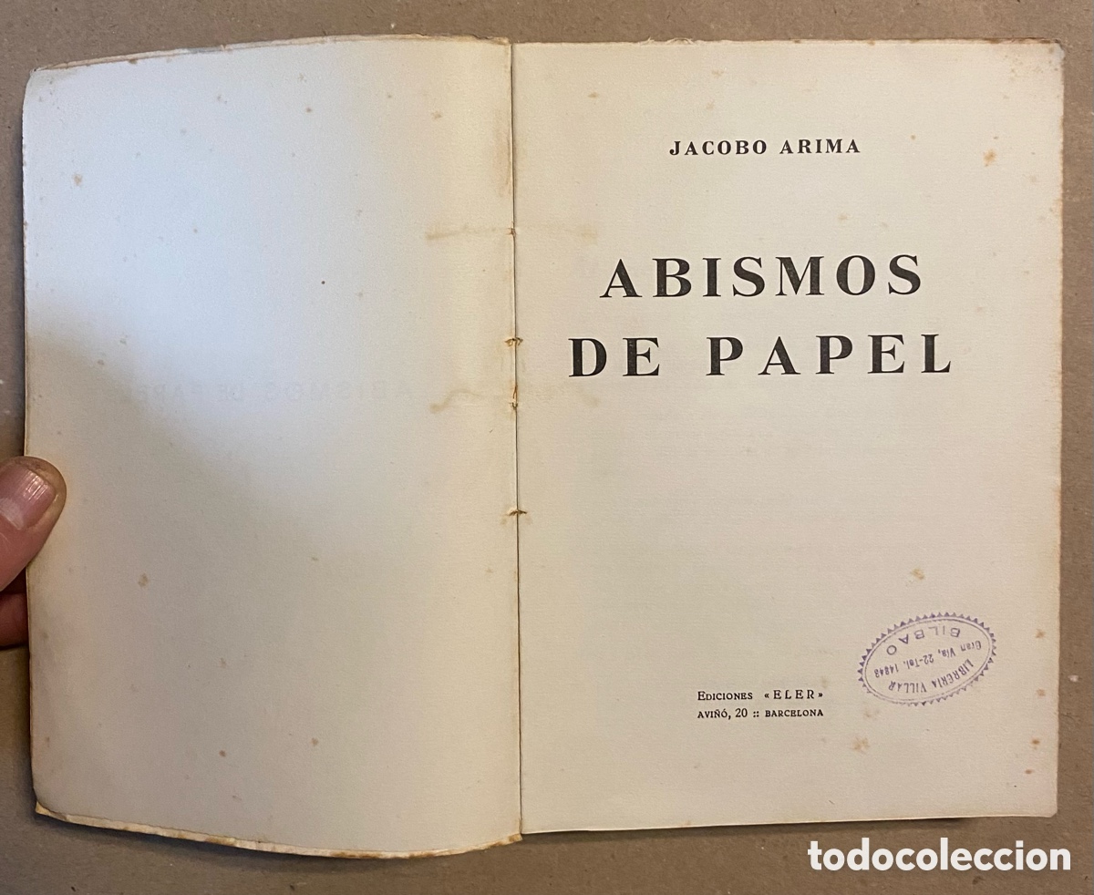 Libros de segunda mano: ABISMOS DE PAPEL. JACOBO ARIMA. EDICIONES ELER 2000. - Foto 2