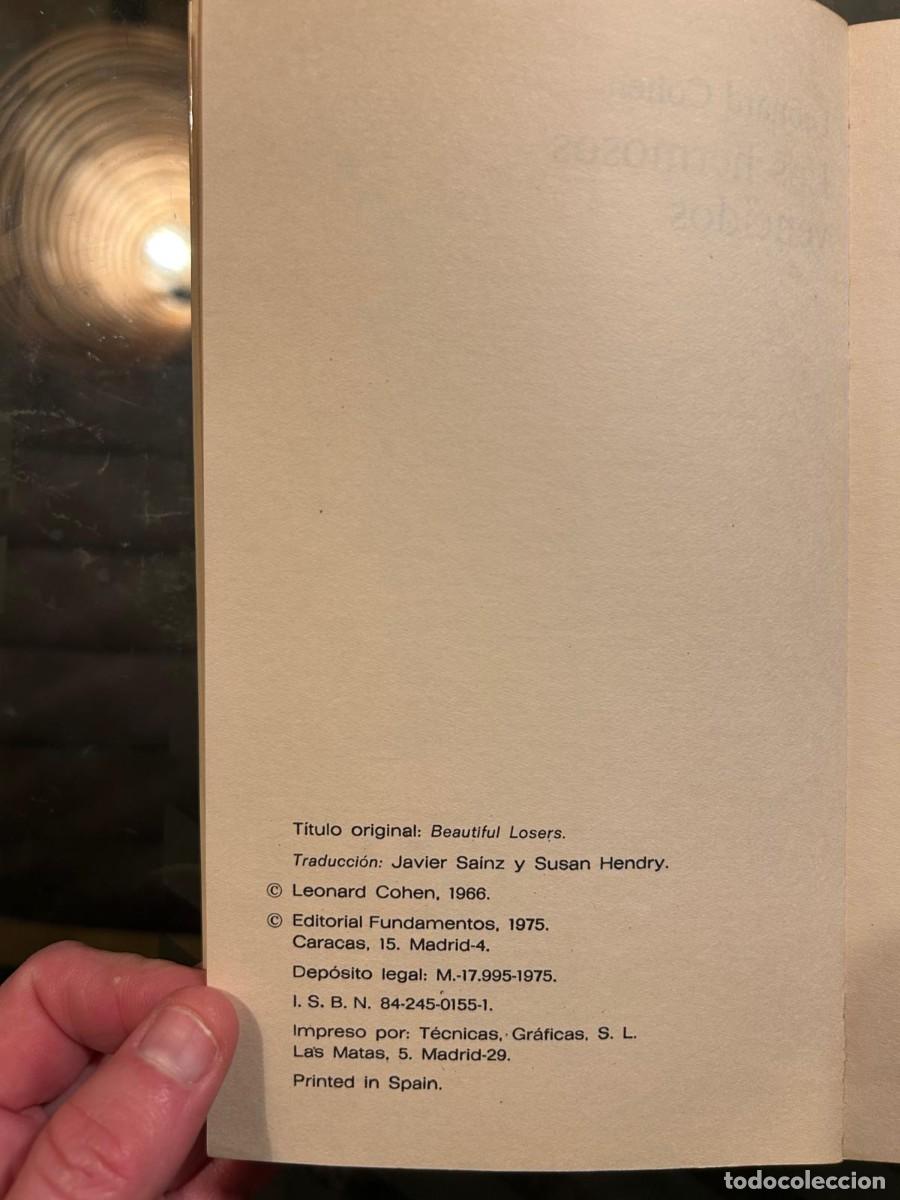 Libros de segunda mano: LOS HERMOSOS VENCIDOS. LEONARD COHEN - Foto 5