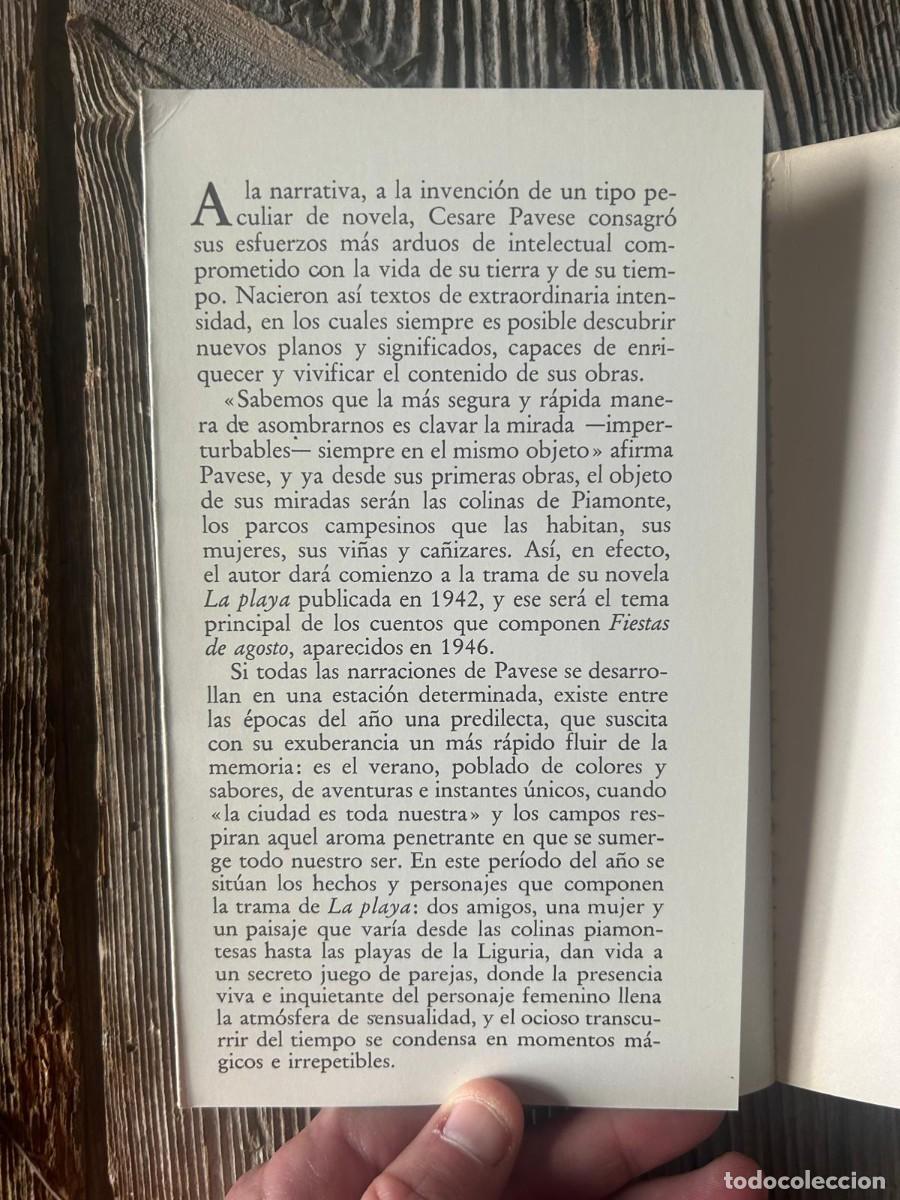 Libros de segunda mano: CESARE PAVESE. LA PLAYA FIESTAS DE AGOSTO - Foto 4