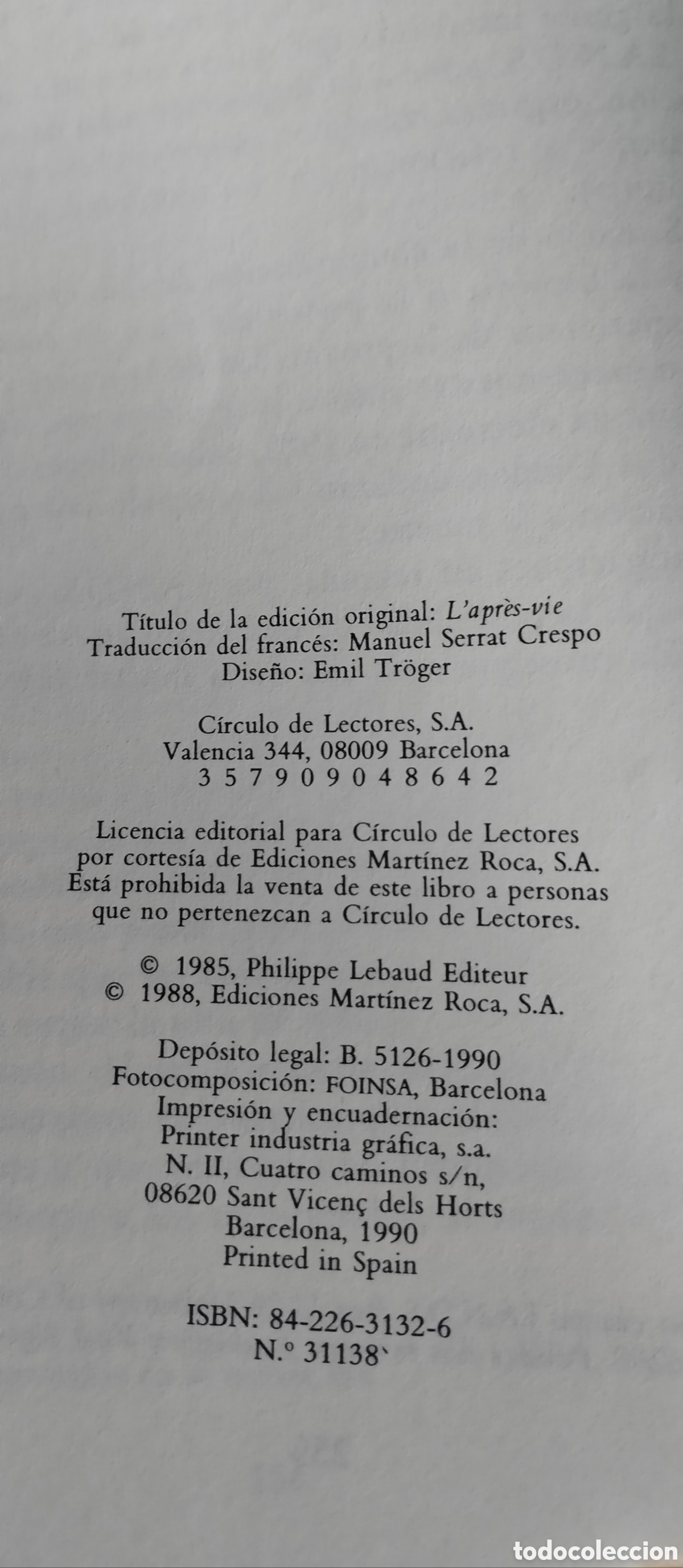 Libros de segunda mano: M&Aacute;S ALL&Aacute; DE LA MUERTE H&eacute;l&egrave;ne Renard - Foto 2