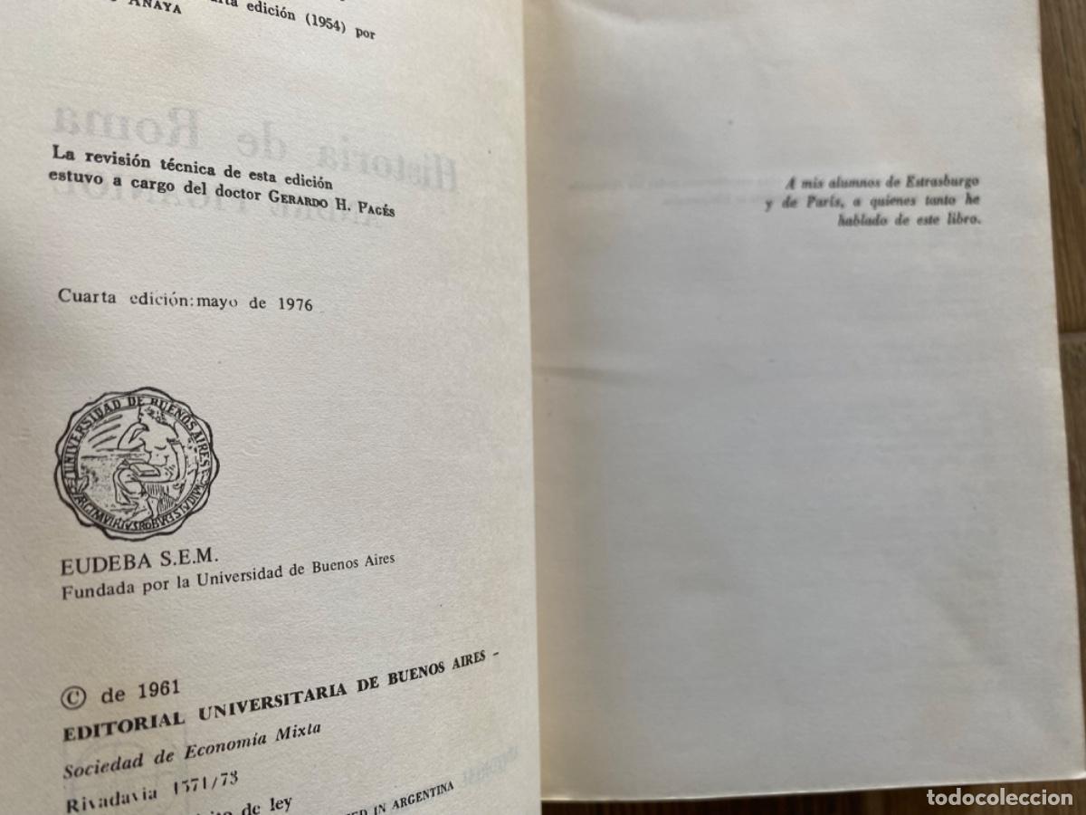 Libros de segunda mano: Historia de Roma. Andr&eacute;. Piganiol. Eudeba. - Foto 5