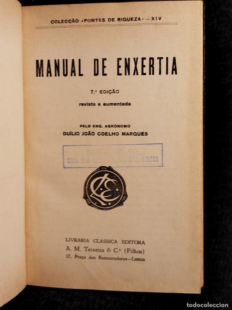 Libros de segunda mano: 1957. Manual de enxertia. Coelho Marques. - Foto 2