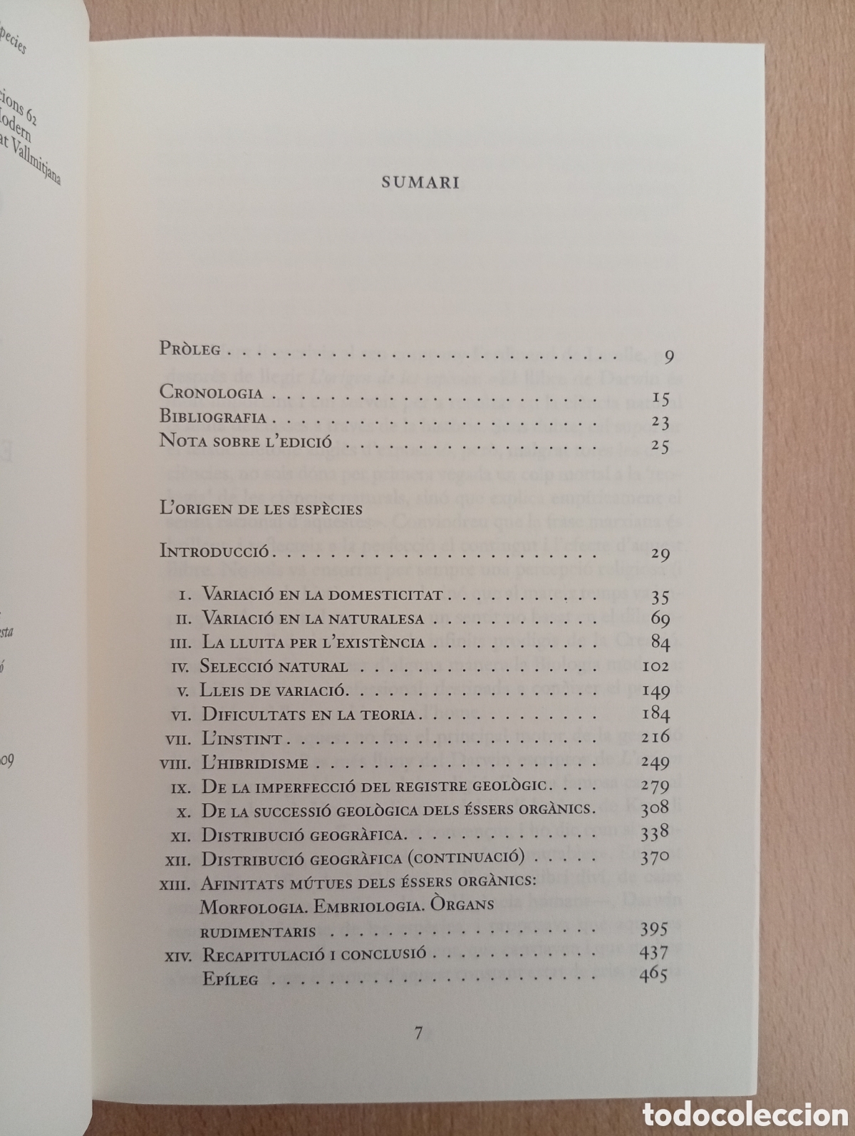 Libros de segunda mano: LORIGEN DE LES ESP&Egrave;CIES. Charles Darwin - Foto 5