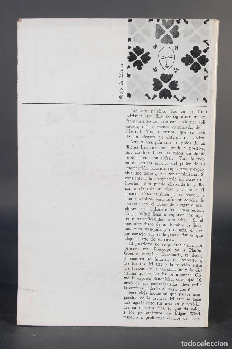 Libros de segunda mano: Arte y anarquia - Edgar Wind - Editorial Taurus, 1967 - Foto 2