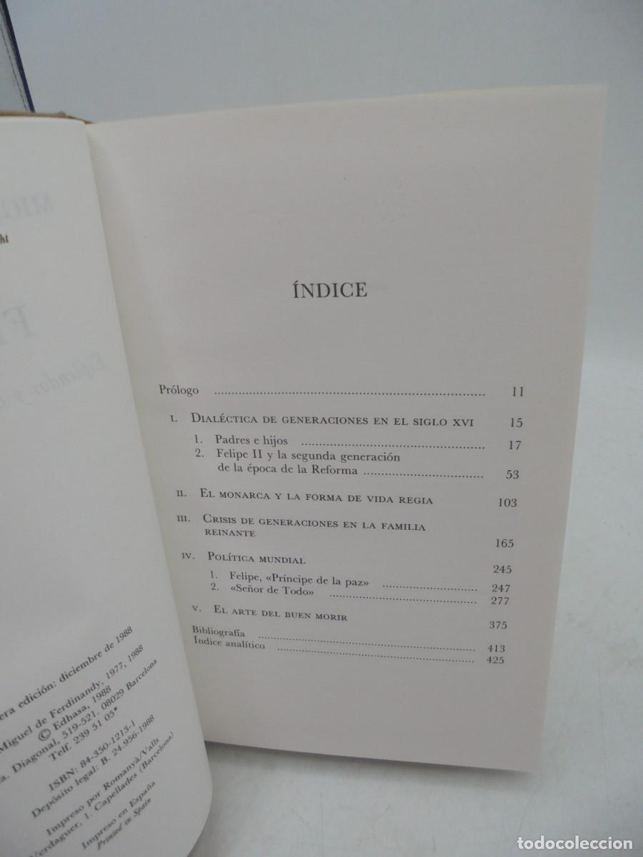 Libros de segunda mano: FELIPE II. MIGUEL DE FERDINANDY. EDHASA 1988. PAGS : 422. - Foto 3