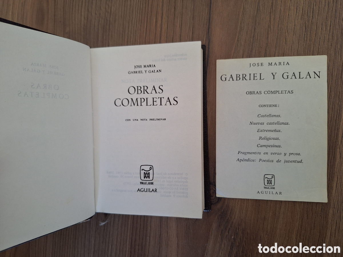 Libros de segunda mano: GABRIEL Y GALAN, Obras completas - Foto 3