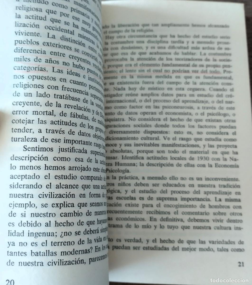 Libros de segunda mano: Ruth Benedict, El hombre y la cultura, Edhasa, 1971, - Foto 3