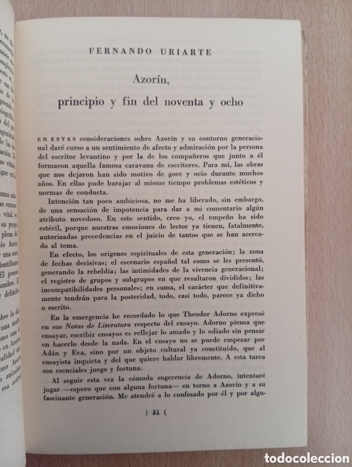 Libros de segunda mano: AZOR&Iacute;N. AA.VV. Universidad de Chile (1968) - Foto 13
