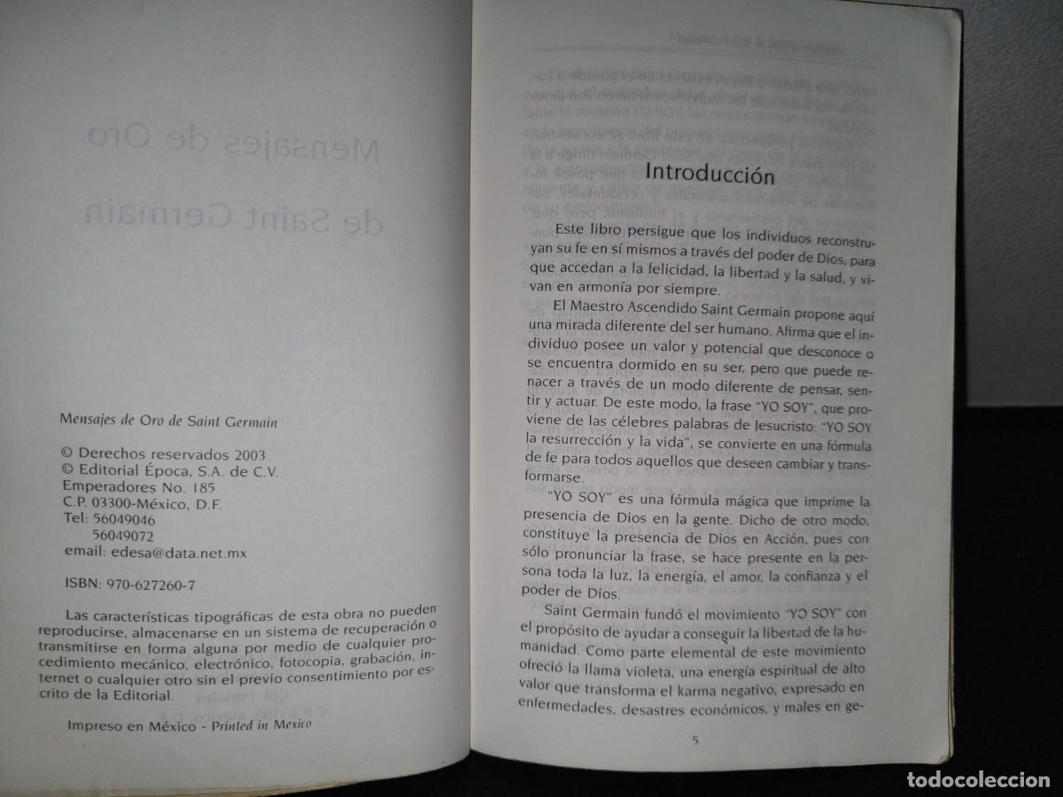 Libros de segunda mano: 146- MENSAJES DE ORO DE SAINT GERMAIN - EDITORIAL &Eacute;POCA - Foto 6