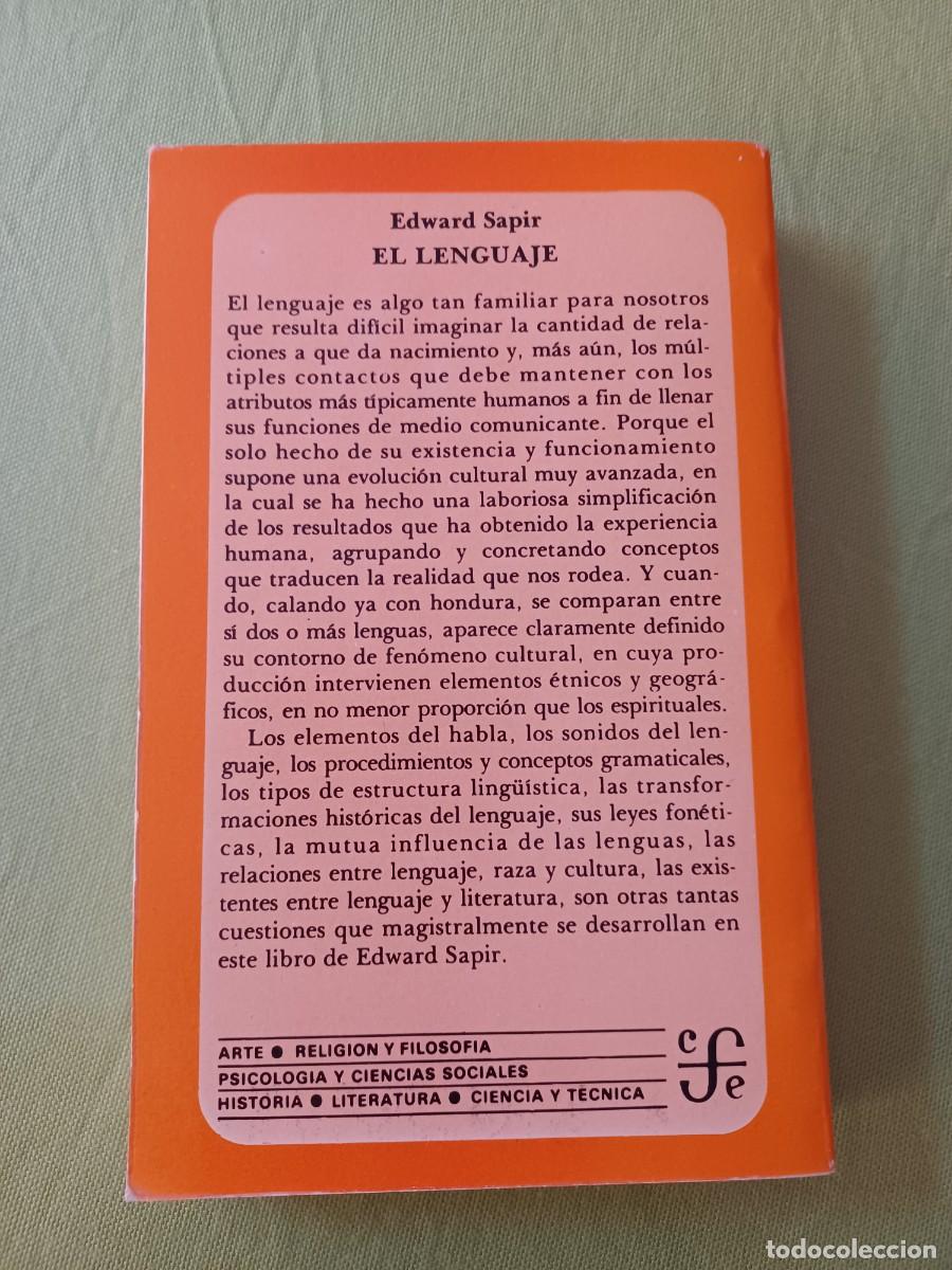 Libros de segunda mano: EL LENGUAJE - EDWARD SAPIR - Foto 2