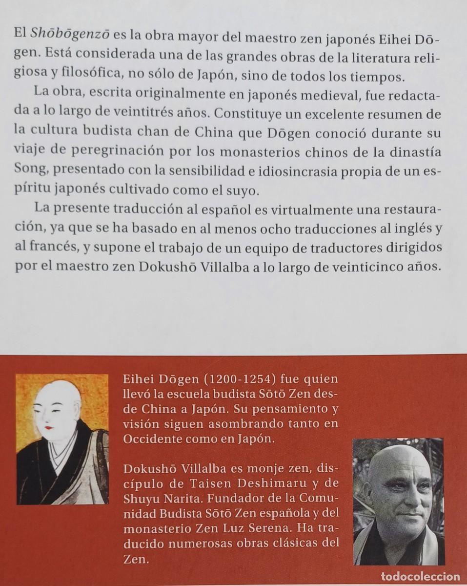 Libros de segunda mano: SHOBOGENZO. LA PRECIOSA VISI&Oacute;N DEL DHARMA VERDADERO -- EIHEI DOGEN - Foto 2