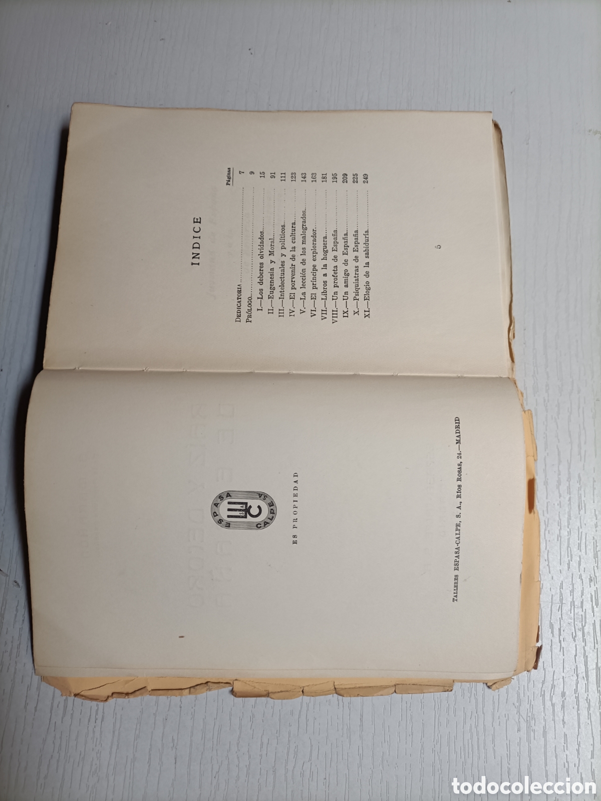Libros de segunda mano: Ra&iacute;z y decoro de Espa&ntilde;a Gregorio Mara&ntilde;&oacute;n. Espasa Calpe 1933 - Foto 9