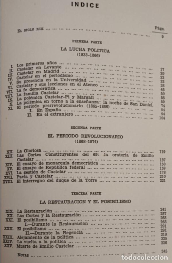 Libros de segunda mano: EMILIO CASTELAR, CARMEN LLORCA, BIBLIOTECA NUEVA 1966, LIBRO - Foto 7