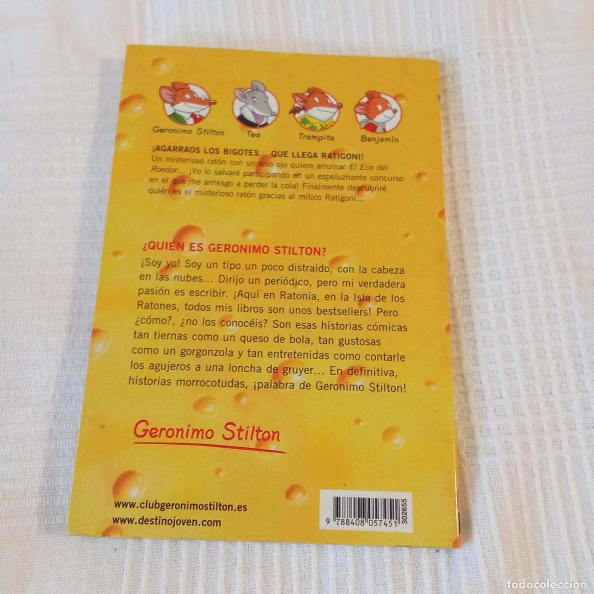 Libros de segunda mano: &iexcl;Agarraos los bigotes... que llega Ratigoni! Geronimo Stilton n&ordm;15 - Foto 2