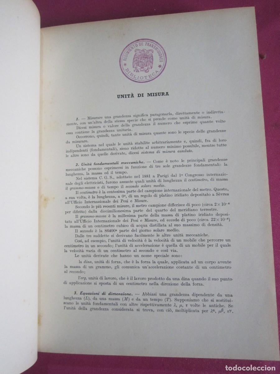 Libros de segunda mano: MISURE RADIOTECNICHE E FORMULARIO RADIOS MILANO 1939 P4 4 - Foto 3
