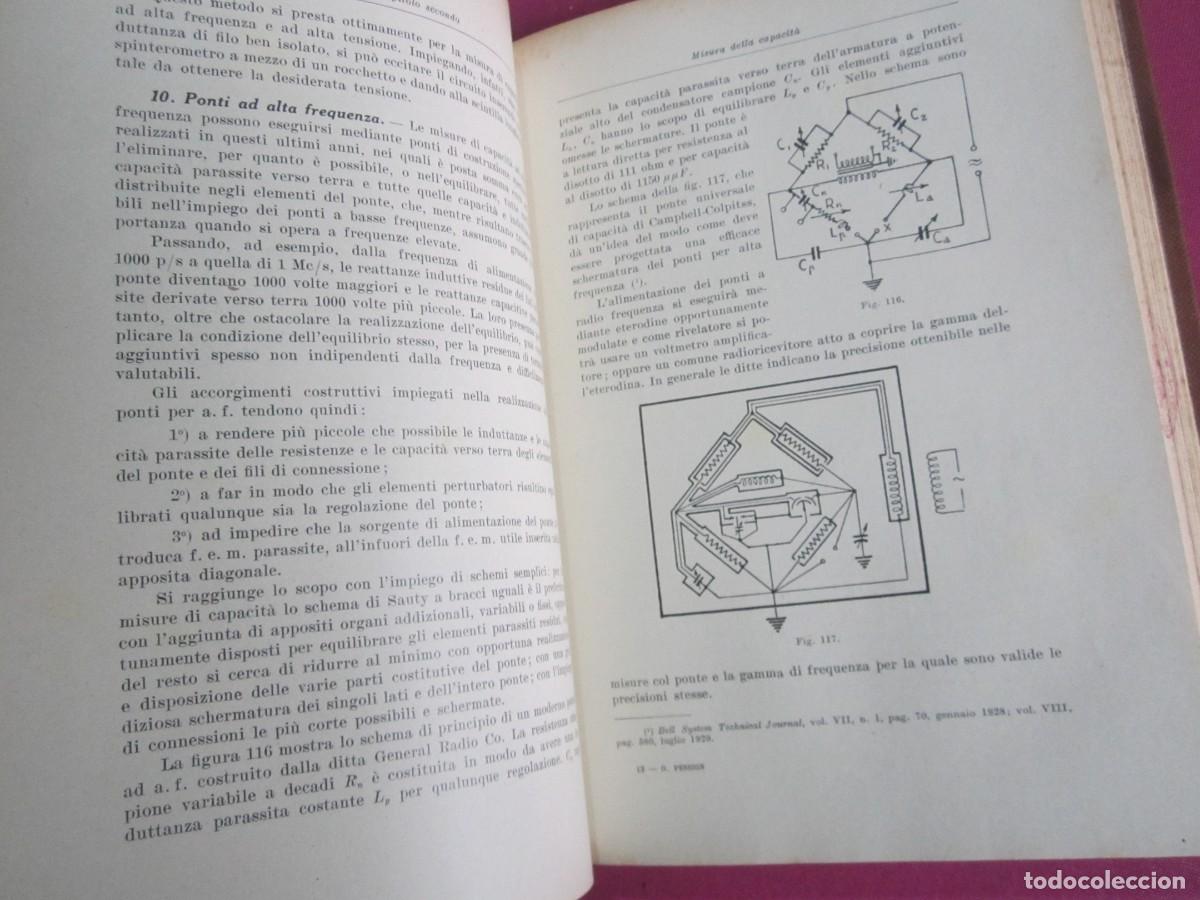Libros de segunda mano: MISURE RADIOTECNICHE E FORMULARIO RADIOS MILANO 1939 P4 4 - Foto 5