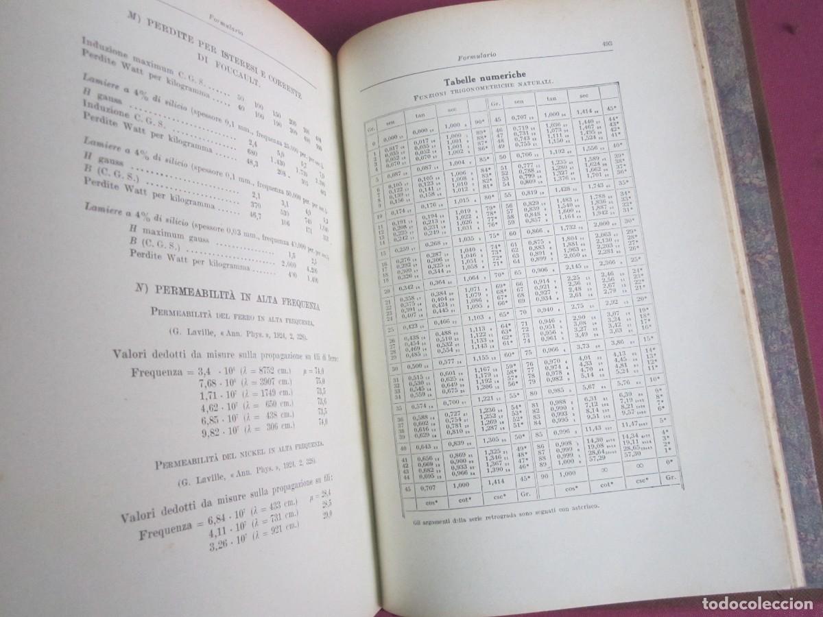 Libros de segunda mano: MISURE RADIOTECNICHE E FORMULARIO RADIOS MILANO 1939 P4 4 - Foto 8