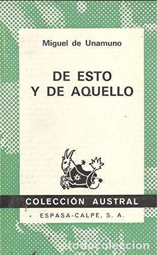 Libros de segunda mano: De Esto y de Aquello - Miguel De Unamuno - Foto 1