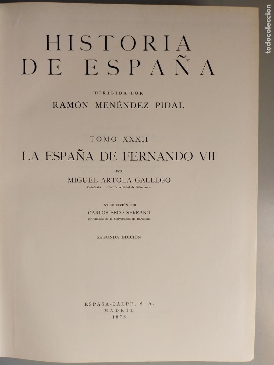 Libros de segunda mano: menendez pidal. la espa&ntilde;a de fernando VII - Foto 1