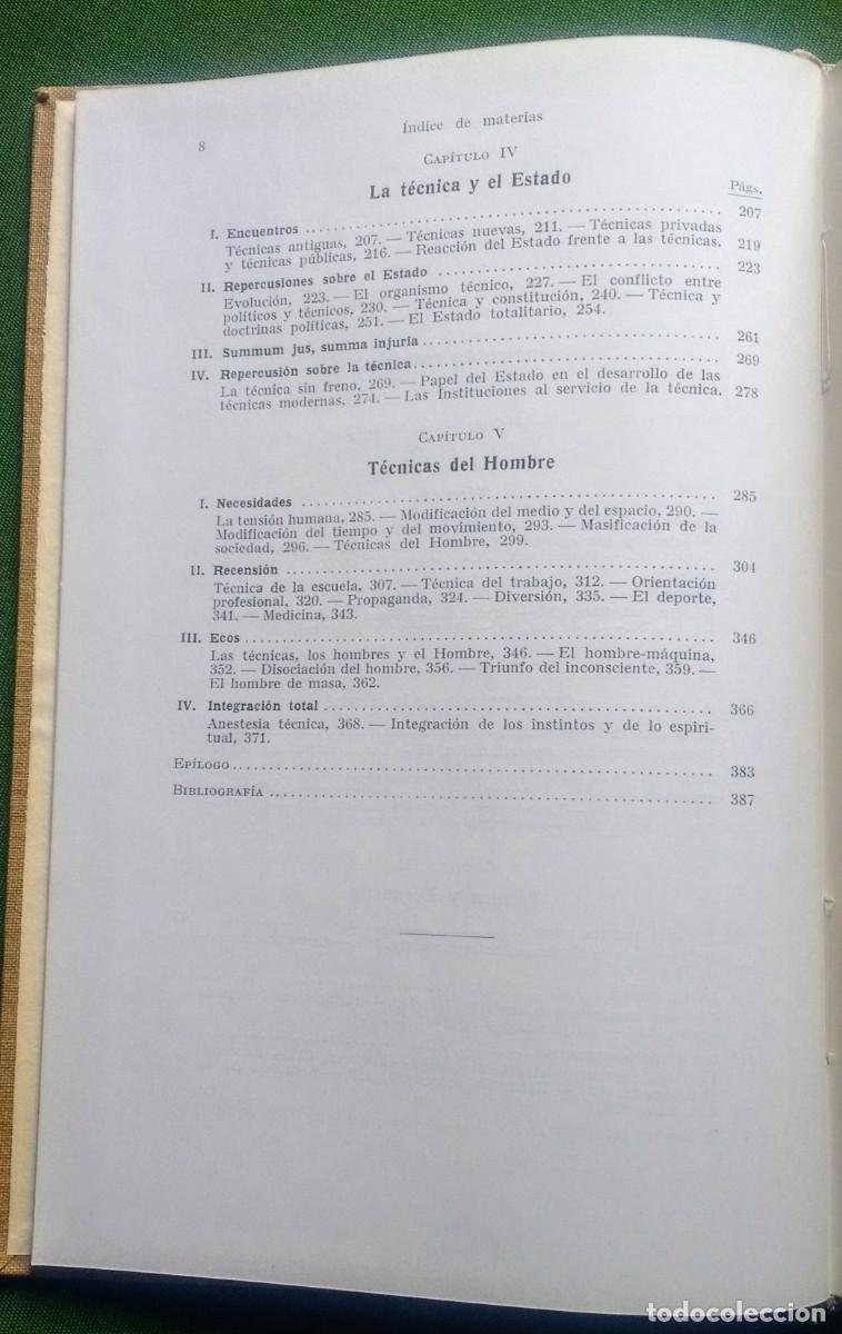 Libros de segunda mano: EL SIGLO XX Y LA T&Eacute;CNICA - JACQUES ELLUL - LABOR 1960 - D20. - Foto 5
