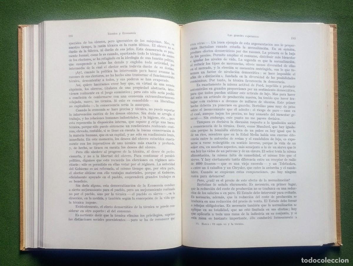 Libros de segunda mano: EL SIGLO XX Y LA T&Eacute;CNICA - JACQUES ELLUL - LABOR 1960 - D20. - Foto 6