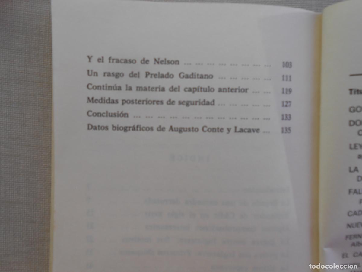 Libros de segunda mano: EL ATAQUE DE NELSON A CADIZ - AUGUSTO CONTE Y LACAVE - 1976 - Foto 3