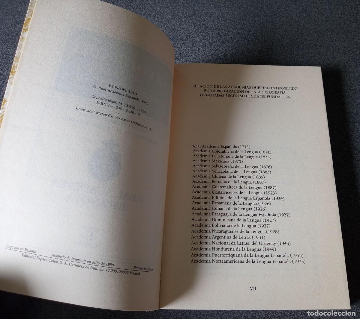Libros de segunda mano: Ortograf&iacute;a De La Lengua Espa&ntilde;ola - Foto 4