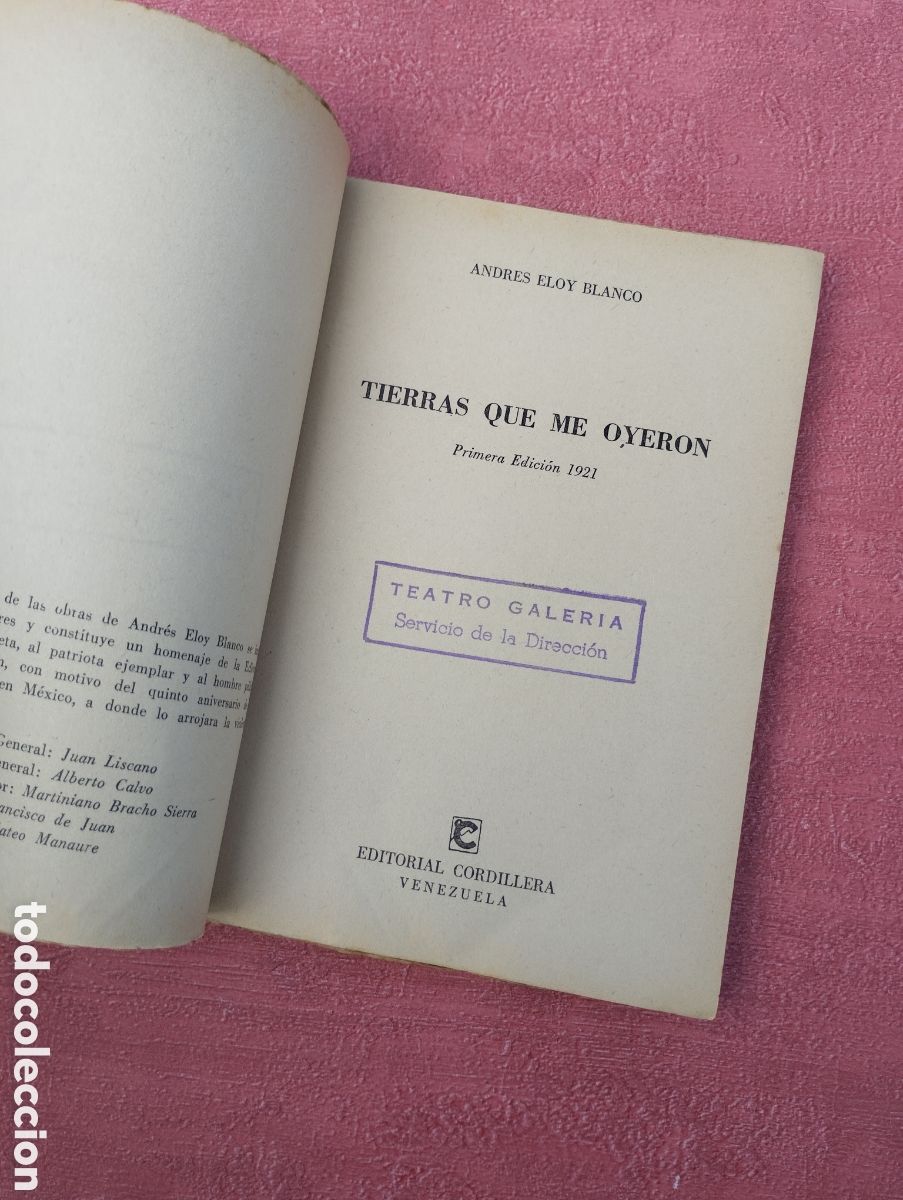 Libros de segunda mano: Tierras que me oyeron. Andr&eacute;s Eloy Blanco. - Foto 2