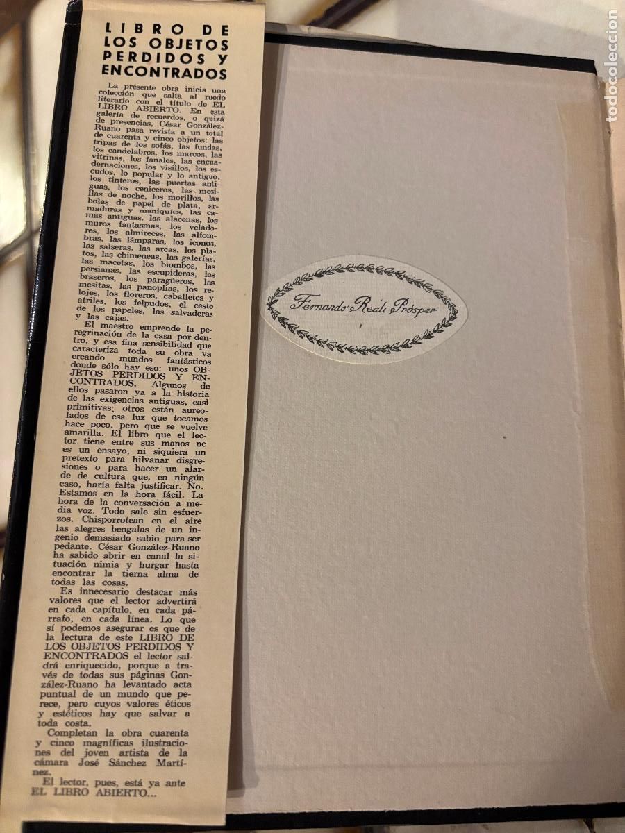 Libros de segunda mano: Libro de los objetos perdidos y encontrados. C&eacute;sar Gonz&aacute;lez-Ruano. 1&ordf; edici&oacute;n 1959 - Foto 3