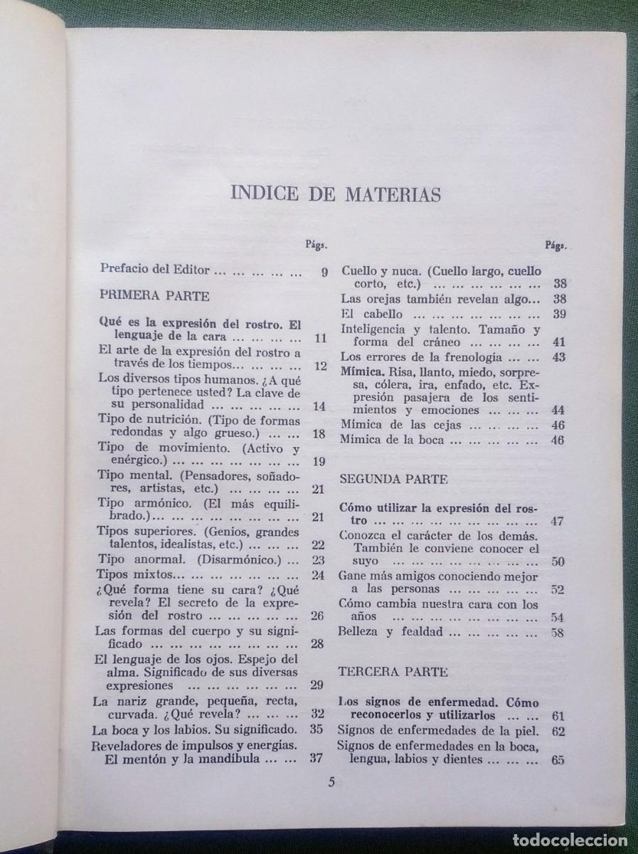 Libros de segunda mano: EXPRESI&Oacute;N DEL ROSTRO - Dr. A. VANDER - 1955 - D20 - Foto 3