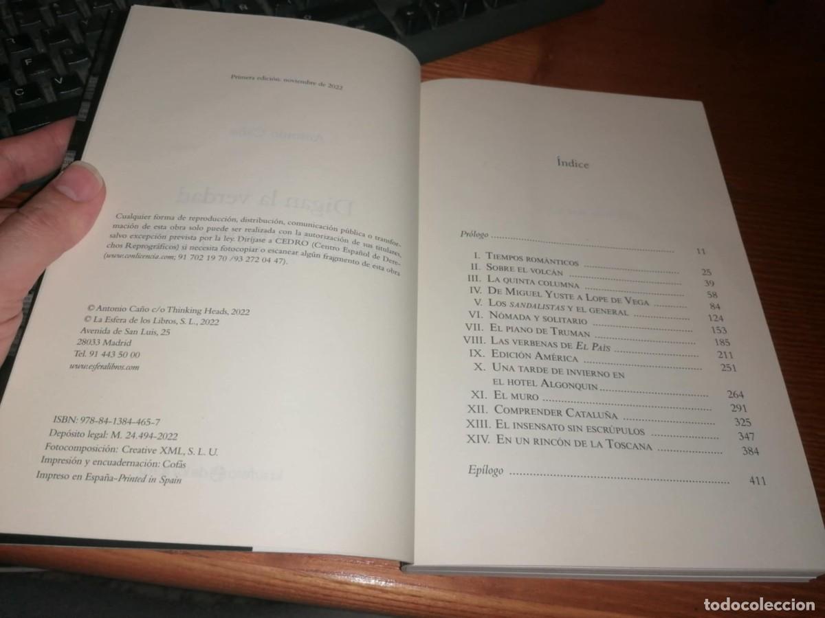 Libros de segunda mano: Libro: DIGAN LA VERDAD Antonio Ca&ntilde;o - Foto 3