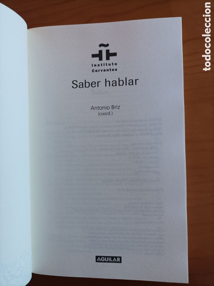 Libros de segunda mano: Saber hablar. Instituto Cervantes. Antonio Briz (coord.). - Foto 2