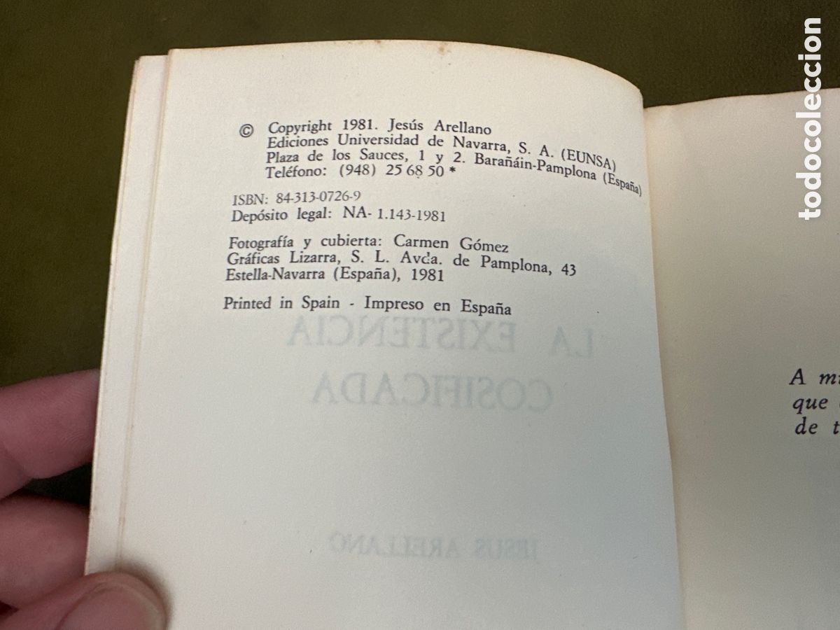 Libros de segunda mano: LA EXISTENCIA COSIFICADA - JESUS ARELLANO - Foto 3